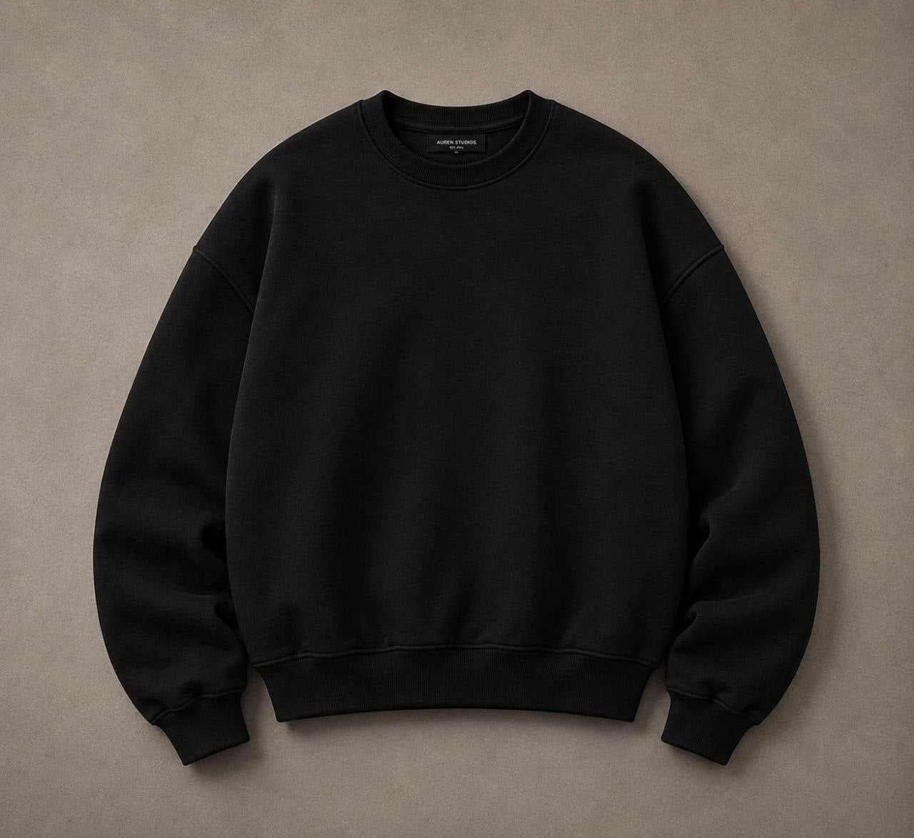 Premium Black Oversized Crewneck Sweatshirt (AUREN STUDIO)