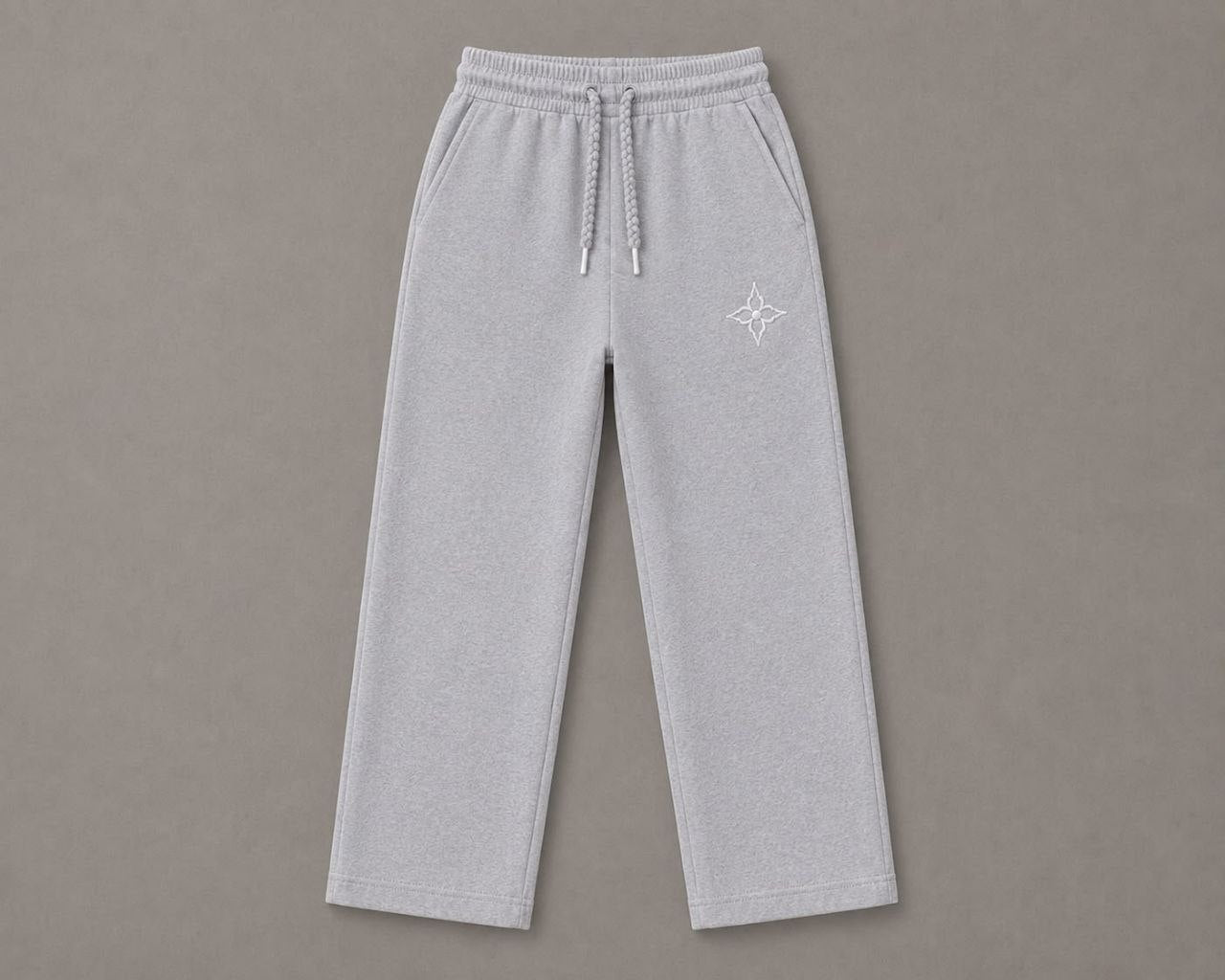 Premium Heather Grey Straight Leg Sweatpants (AUREN STUDIOS)