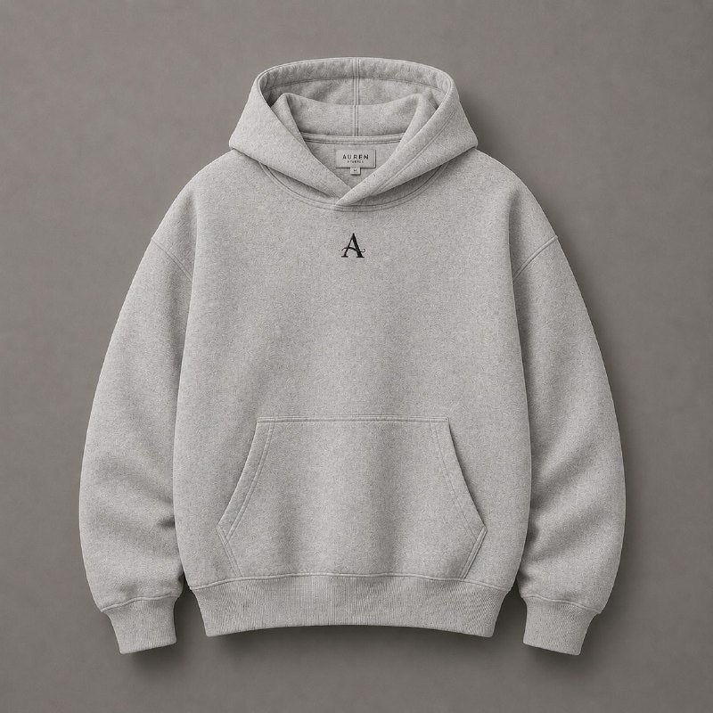 Premium Heather Gray Oversized Hoodie (AUREN STUDIOS)