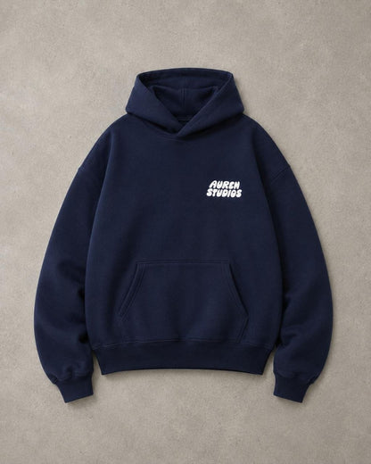 Premium Navy Blue Oversized Hoodie (AUREN STUDIOS)