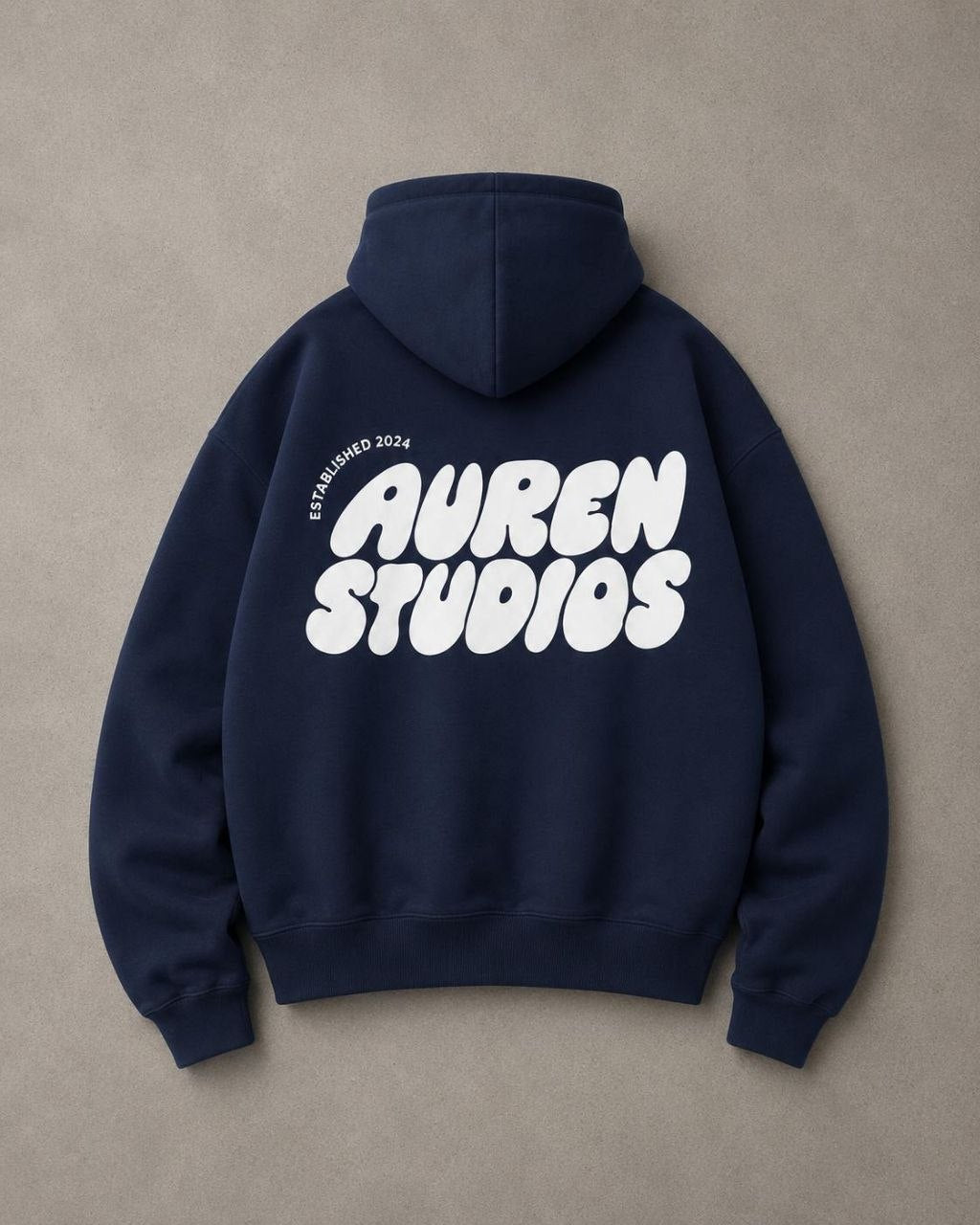 Premium Navy Blue Oversized Hoodie (AUREN STUDIOS)