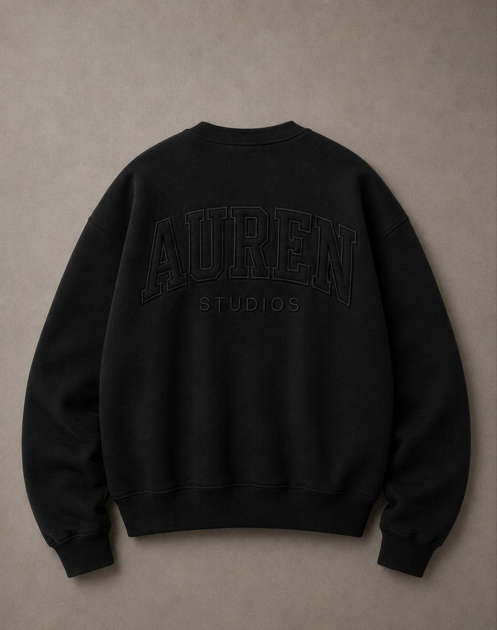 Premium Black Oversized Crewneck Sweatshirt (AUREN STUDIO)