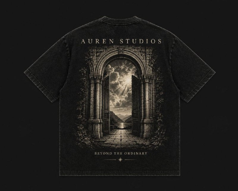 Vintage Washed Graphic Oversized T-Shirt (AUREN STUDIOS)