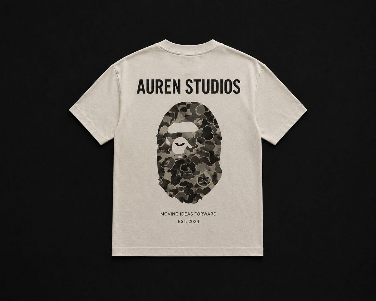 Oversized Camo Graphic T-Shirt (AUREN STUDIOS)