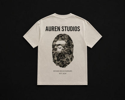 Oversized Camo Graphic T-Shirt (AUREN STUDIOS)
