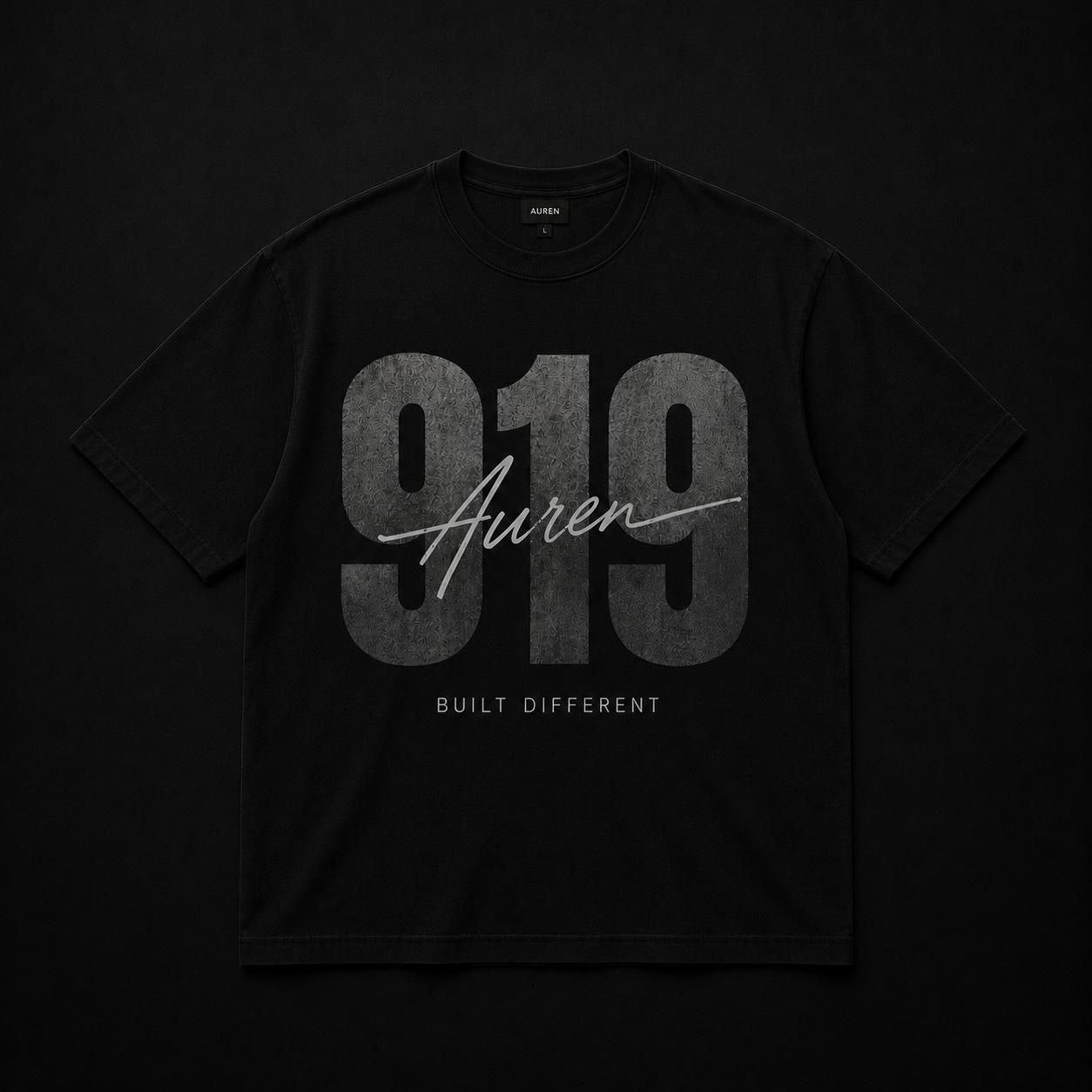919 Built Different Oversized Graphic T-Shirt (AUREN STUDIOS)