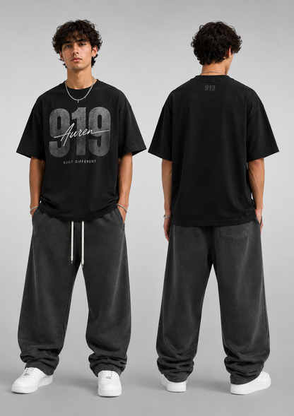 919 Built Different Oversized Graphic T-Shirt (AUREN STUDIOS)
