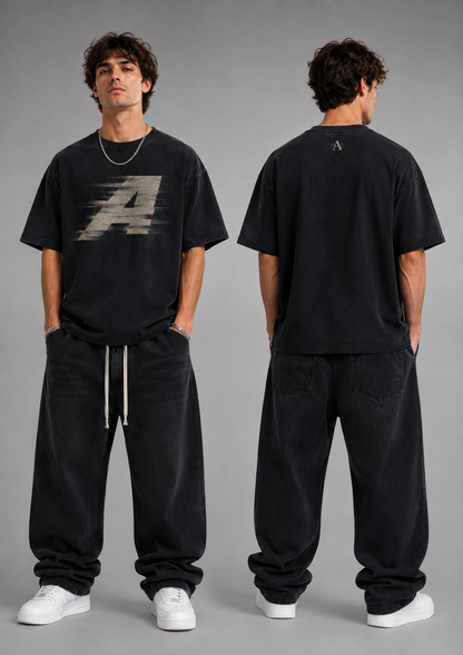 Vintage Oversized Graphic Letter A Streetwear T-Shirt (AUREN STUDIOS)