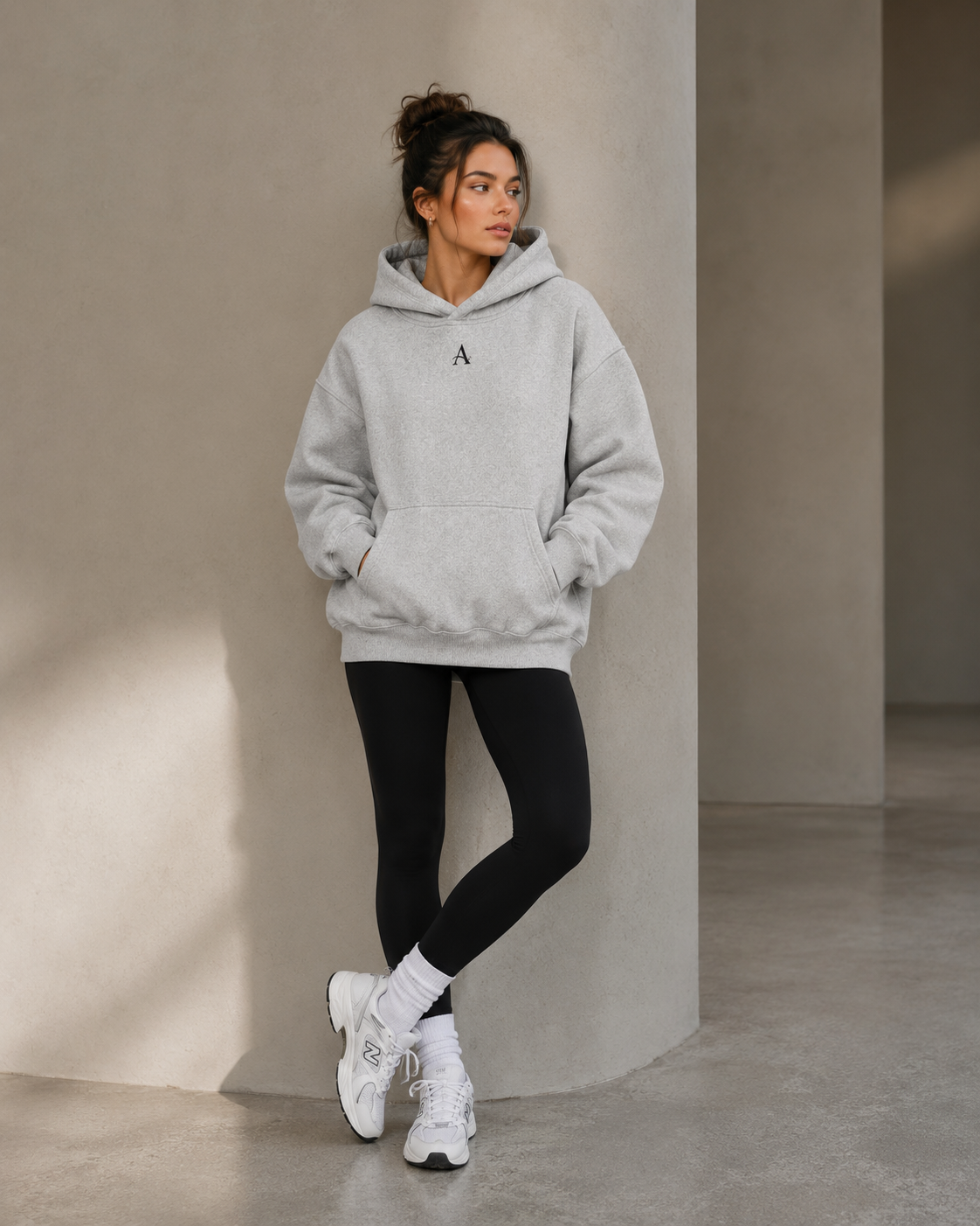 Premium Heather Gray Oversized Hoodie (AUREN STUDIOS)